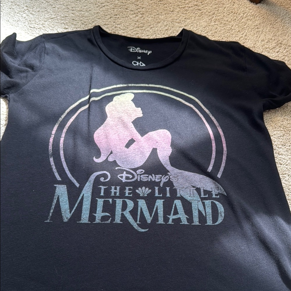 Disney Black Short Sleeve Tees with Iconic Graphics